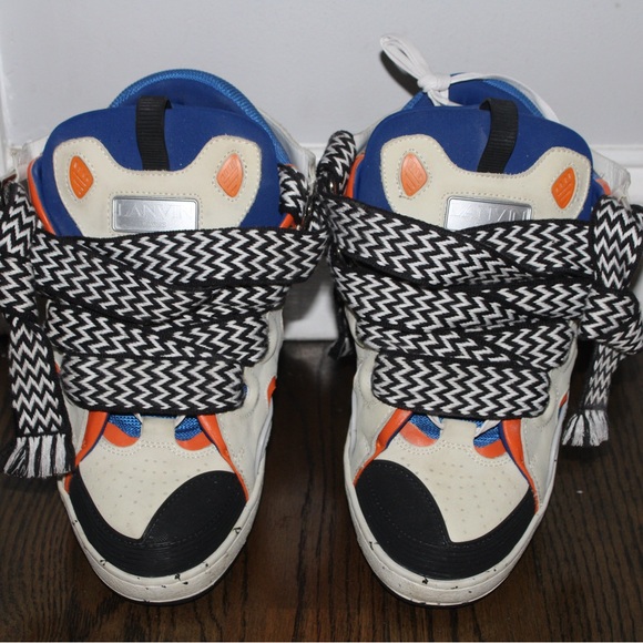 Lanvin Other - Lanvin Curb Sneakers 'White Blue Orange'